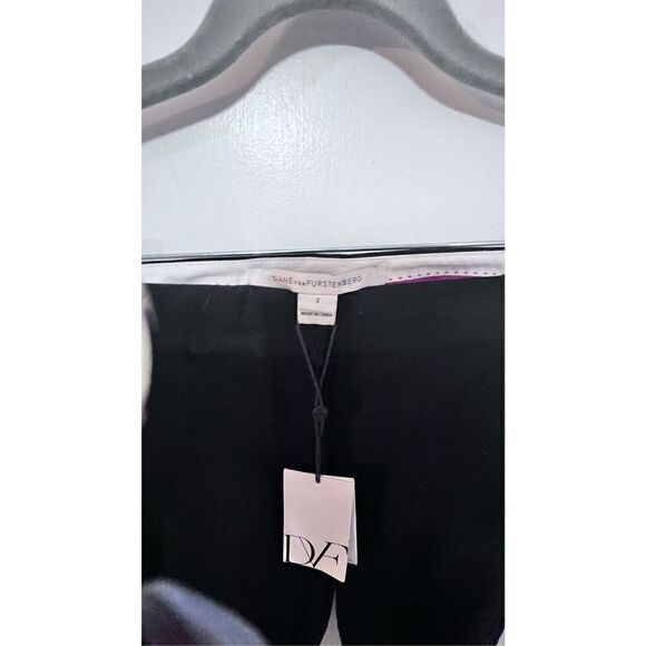DVF DIANE VON FURSTENBURG GENSIS BLACK PANTS WOMENS SIZE 2 NEW ($178) - Picture 6 of 13